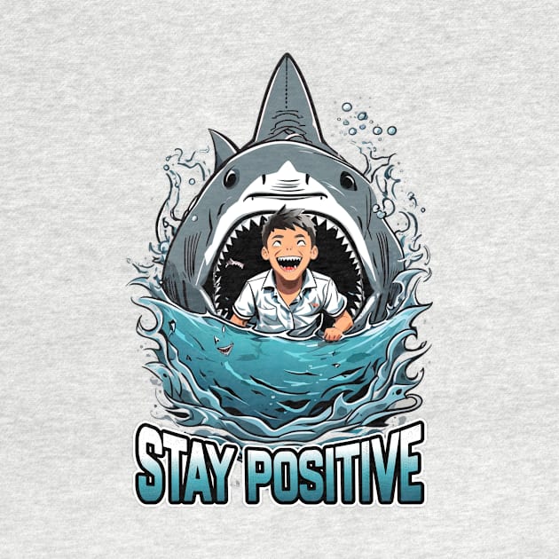 Stay Positive Shark by NysdenKati